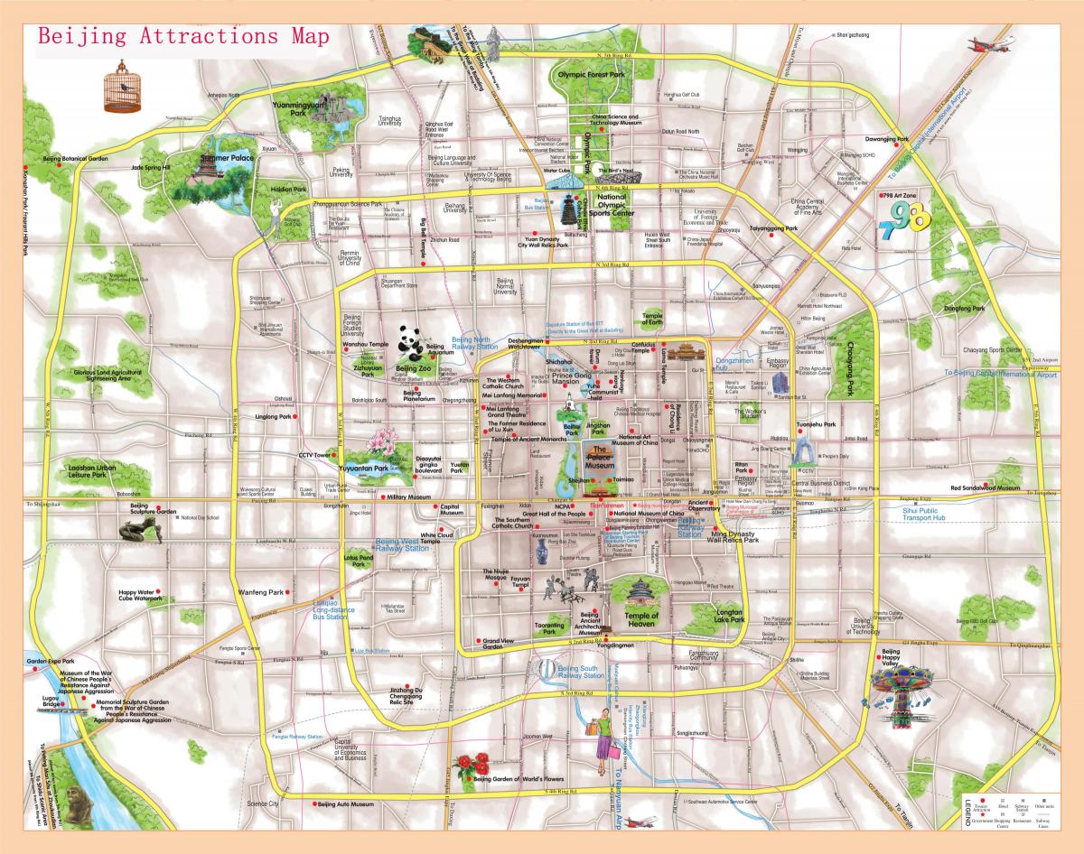 Beijing (Peking) sights map