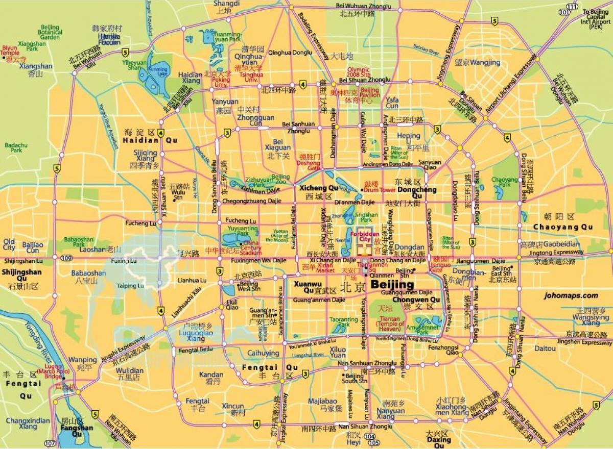 Beijing (Peking) roads map