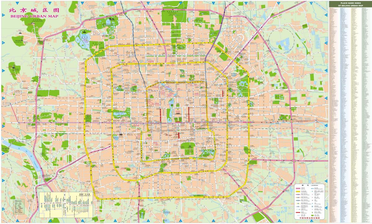 Beijing (Peking) streets map