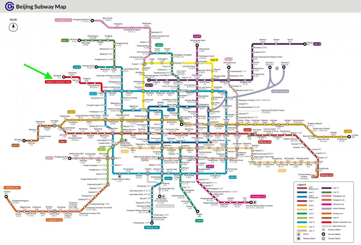 Beijing (Peking) tram stations map